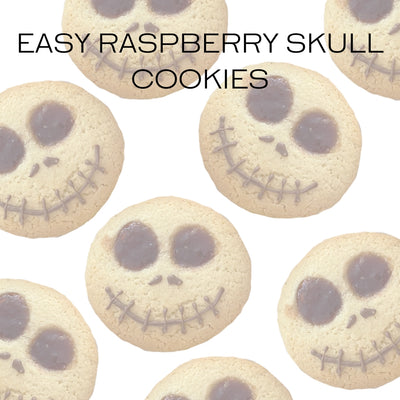 Halloween is here! Easy Raspberry Skull Cookie Recipe