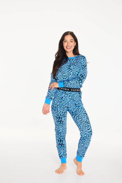 Cachia Ocean Blue Gigi Pj Set Pajamas