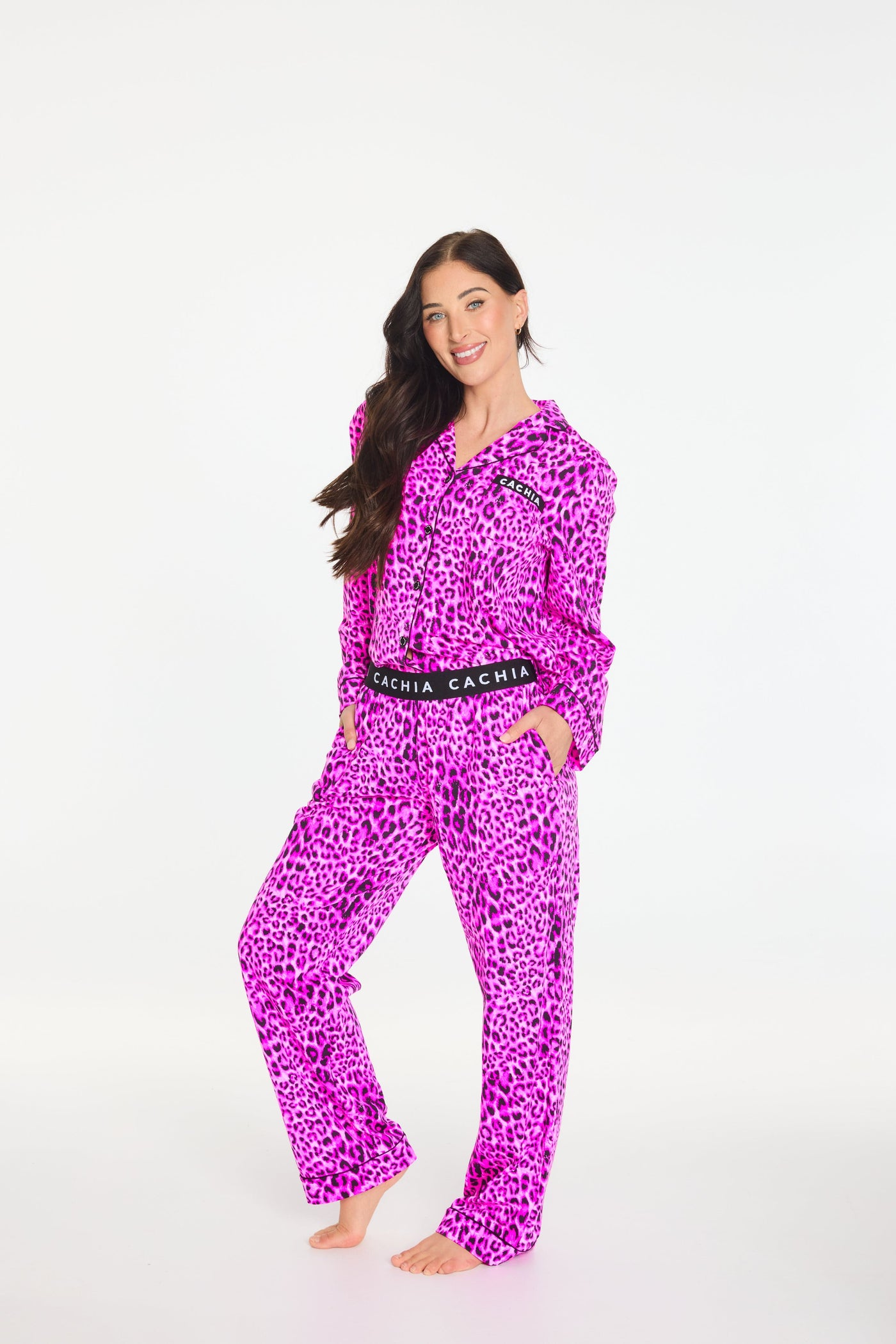 Cachia Pink Gigi PJ Set Pajamas