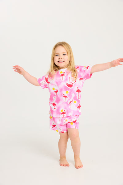 Cachia Flamingo Mini PJ Set Pajamas