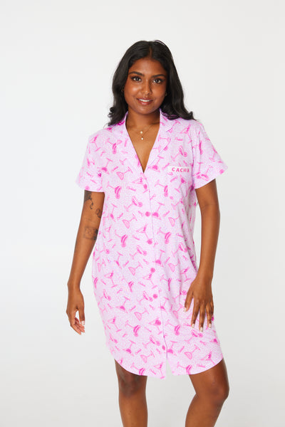 Martini Moment Button Up Nightie