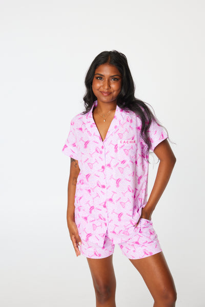 Cachia Martini Moment Button Up Set Pajamas