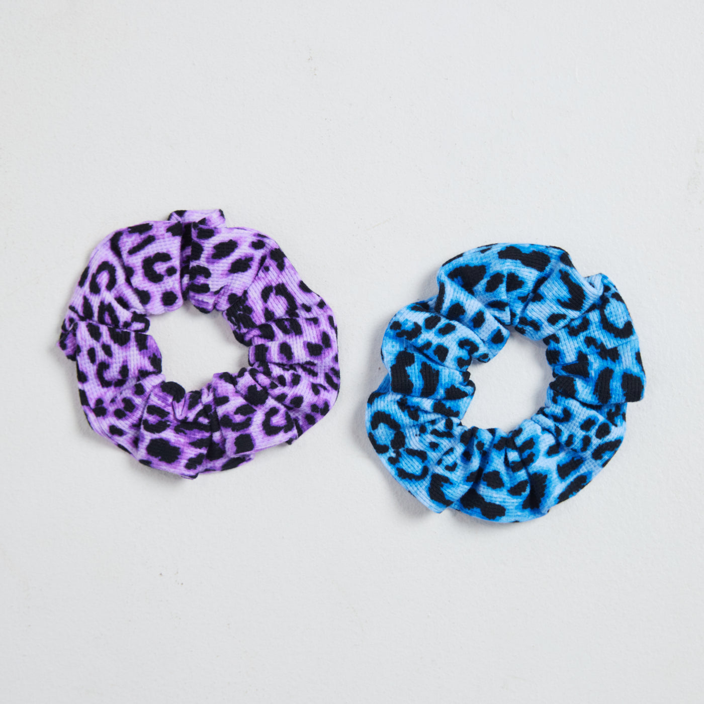 Purple & Blue Waffle Scrunchie Duo