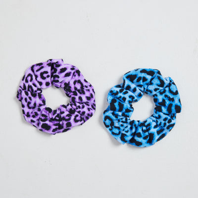 Purple & Blue Waffle Scrunchie Duo