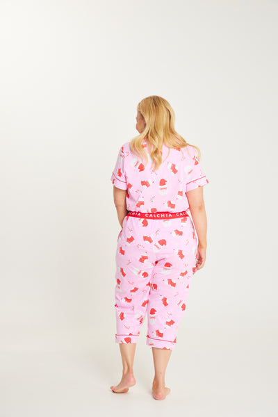 Jolly Pink Set with 3/4 Pants - Womens