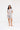 Woman in Sesame Street™ comic print short PJ set, front view