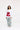 Woman in white Elmo top and Sesame Street™ print pants, front view