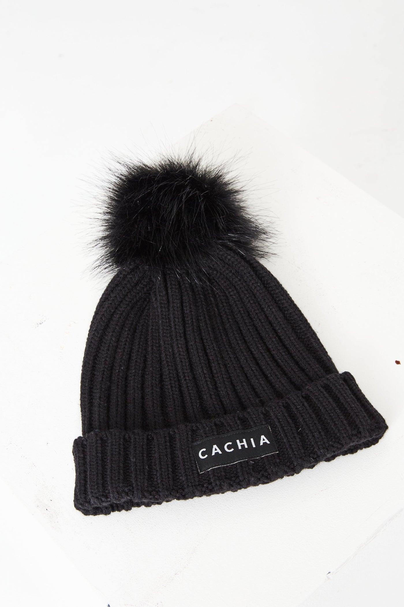 Cachia Black Beanie Hats